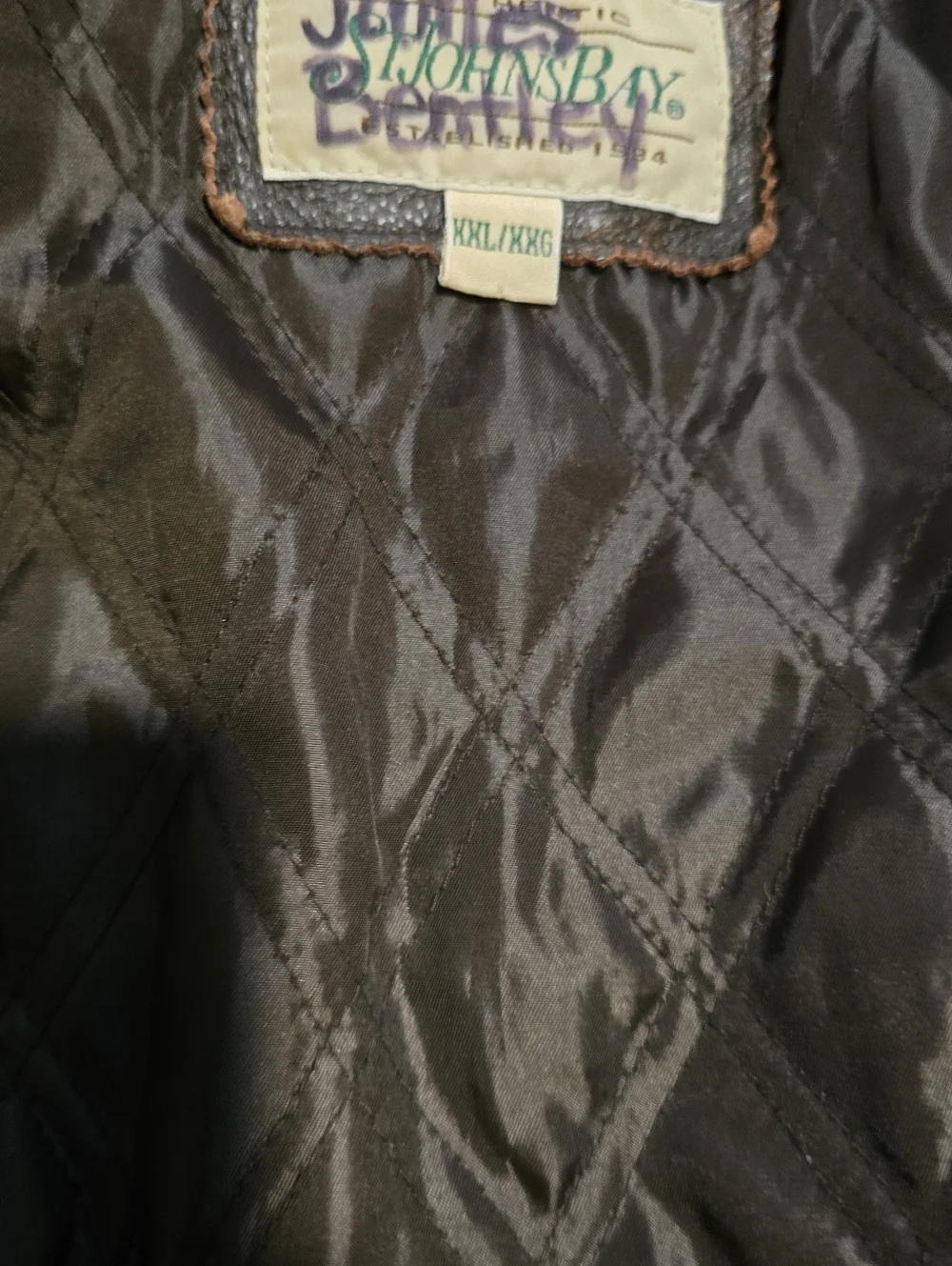 St. John's Bay Rustic Leather Bomber Jacket